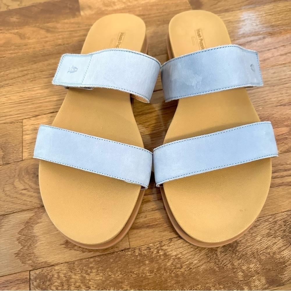 Hush Puppies Light Blue Slip-on Sandal Sz 11